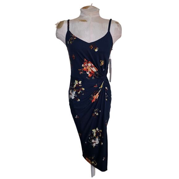 Nine Britton Stitch Fix Womens Vivienne Wrap Dress Multicolor Floral Midi XS NWT - Picture 1 of 5